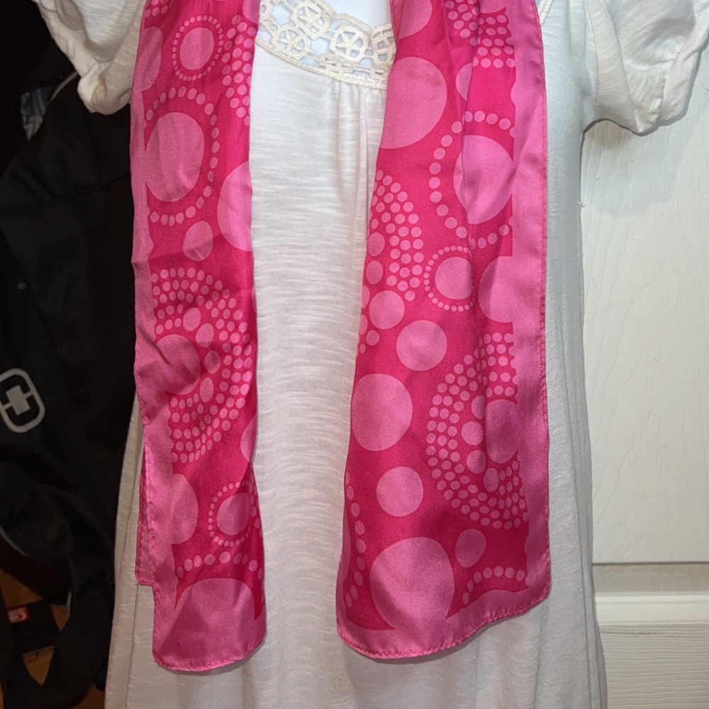 Pink Bubble Sheer Scarf